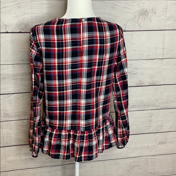 Beachlunchlounge Silvie Embroidered Peplum Top SzM - Picture 6 of 8